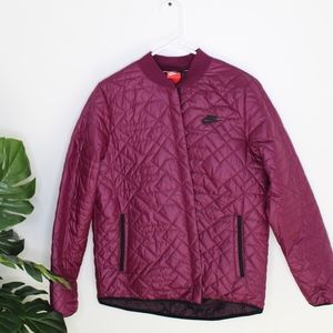 purple Nike button up snow  jacket